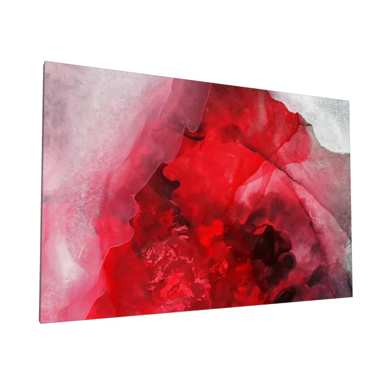 Tablou canvas: Explozie de Roșu în Tuse Abstracte - Image 1