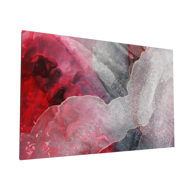 Tablou canvas: Compoziție Abstractă în Tonuri de Roșu și Gri