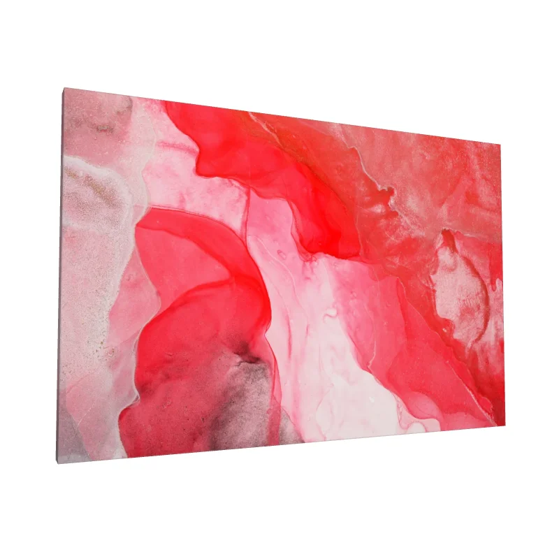 Tablou canvas: Forme Fluide în Tonuri de Roșu - Image 1