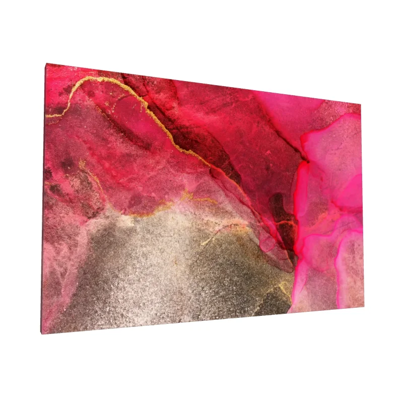 Tablou canvas: Vârtej de Culori Roz și Aurii - Image 1