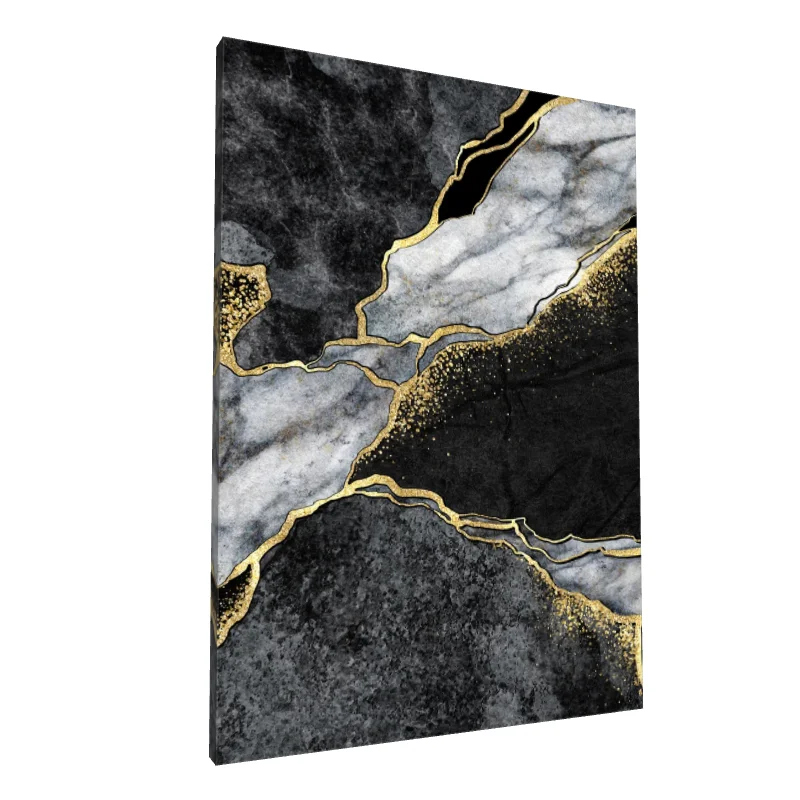 Tablou canvas: Abstract Geometric cu Accente Aurii - Image 1