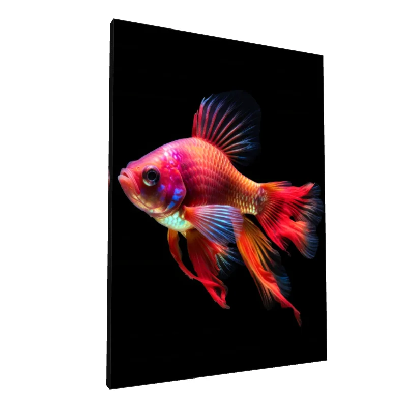Tablou canvas: Pește Exotic în Culori Neon - Image 1