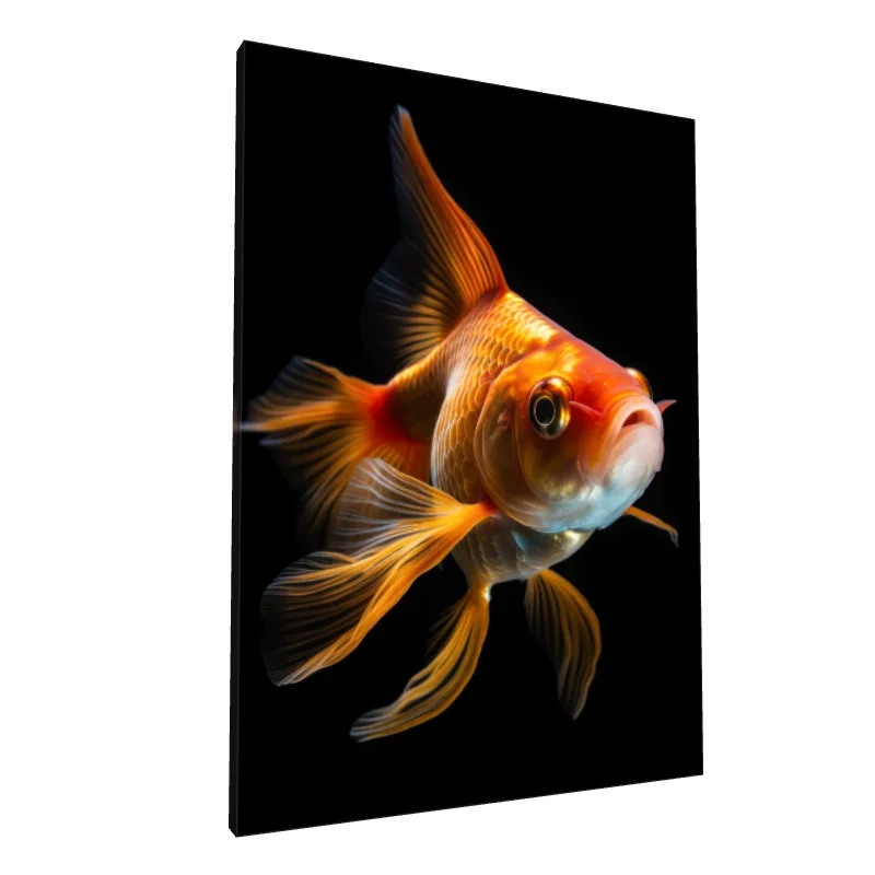 Tablou canvas: Pește Auriu în Lumini Contrastante