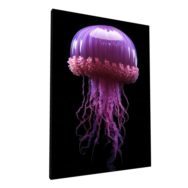 Tablou canvas: Meduză Violet în Detalii Luminoase - Image 1