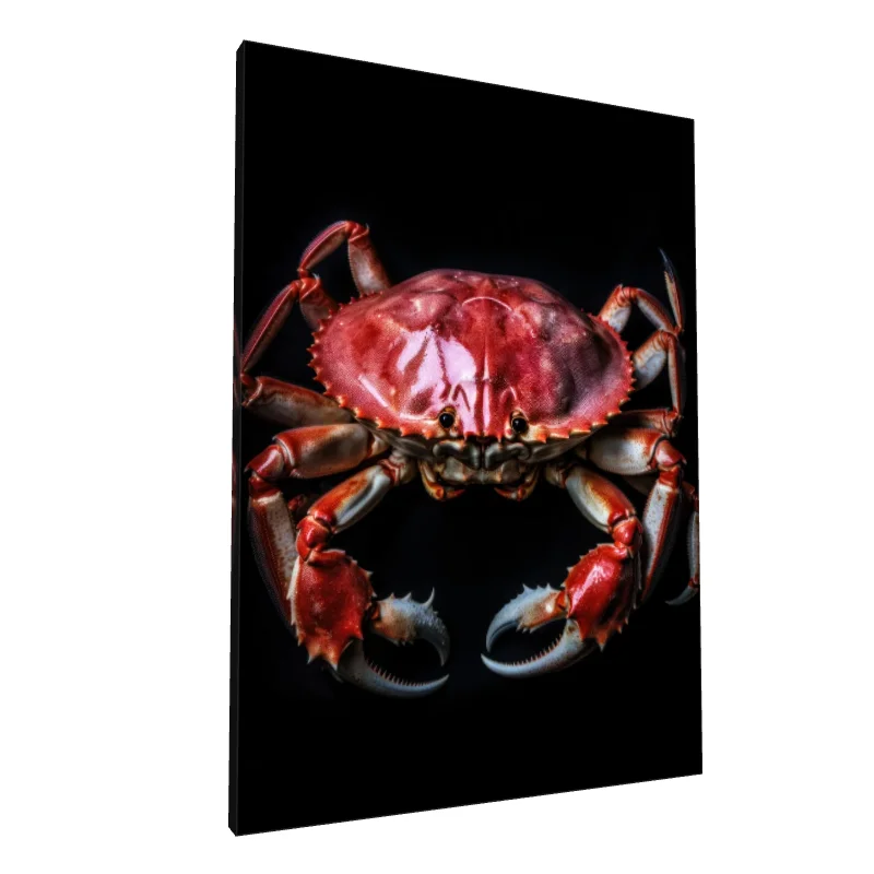 Tablou canvas: Crab Realist pe Fundal Negru