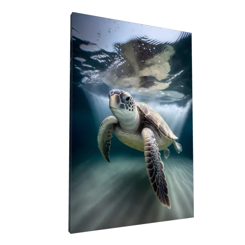 Tablou canvas: Broască Țestoasă în Ocean Limpede - Image 1