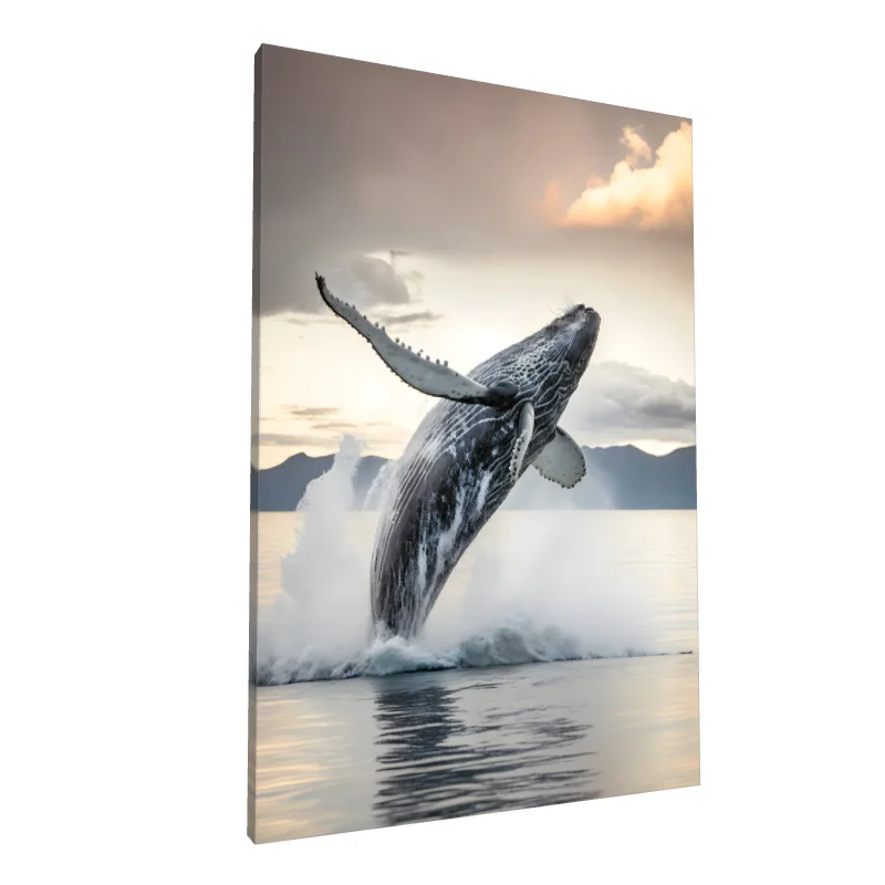 Tablou canvas: Balena Humpback în Săritură Dramatică