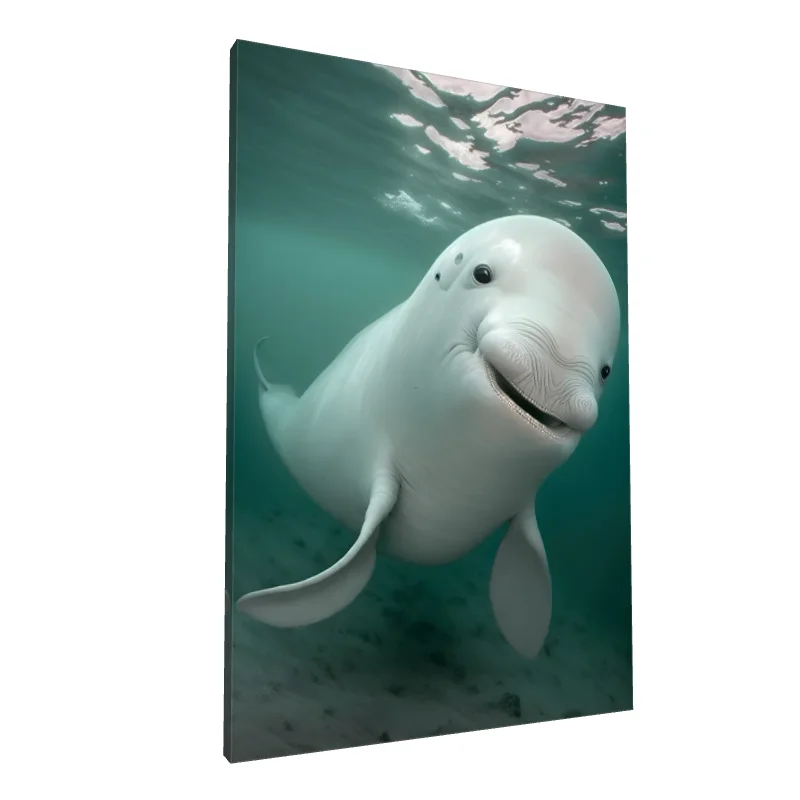 Tablou canvas: Beluga Zâmbitoare în Apă Cristalină