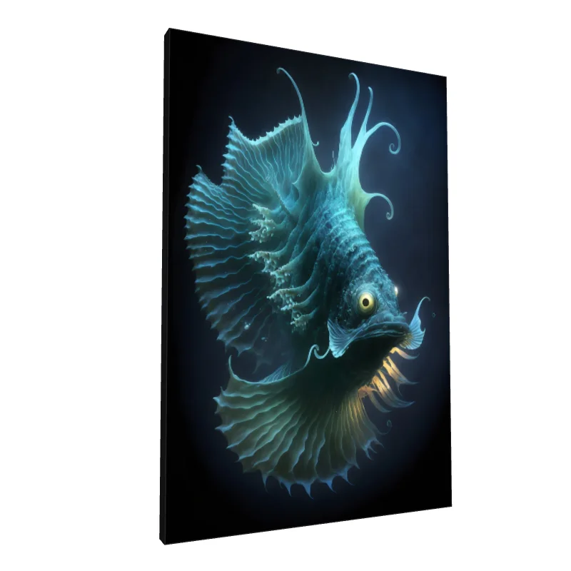 Tablou canvas: Pește Acvatic Bioluminescent Albastru