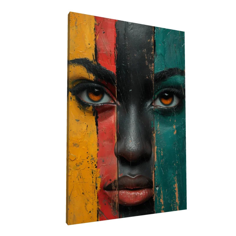 Tablou canvas: Portret Africain în Tonuri Vibrante