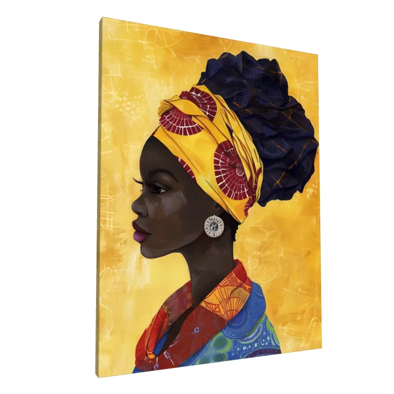 Tablou canvas: Portret Cultural African în Profil