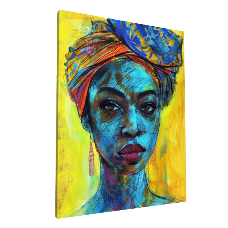 Tablou canvas: Portret Cultural African Vibrant