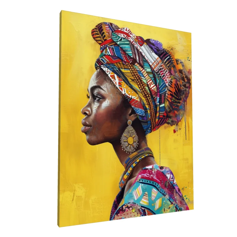 Tablou canvas: Portret African în Culori Vibrante - Image 1
