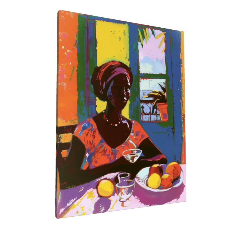 Tablou canvas: Portret African în Culori Vibrante (2)