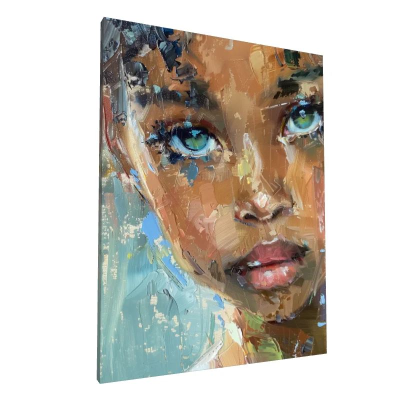 Tablou canvas: Portret African în Texturi Vibrante