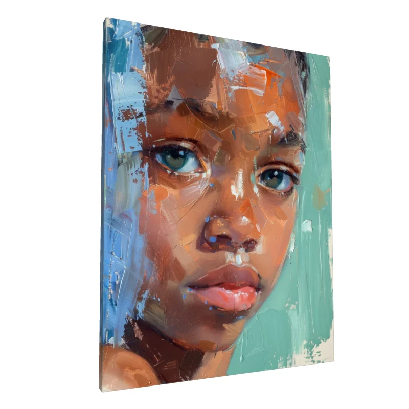 Tablou canvas: Portret Expresiv în Stil African