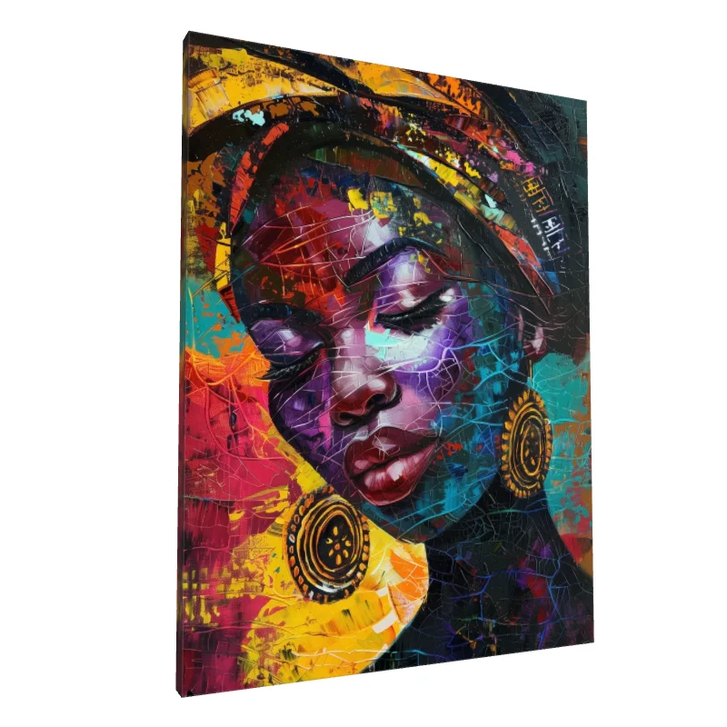 Tablou canvas: Portret Vibrant al Culturii Africane