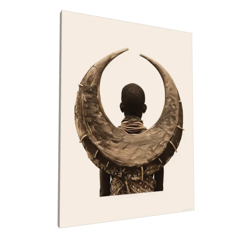 Tablou canvas: Simboluri Africane în Tonuri Pământii