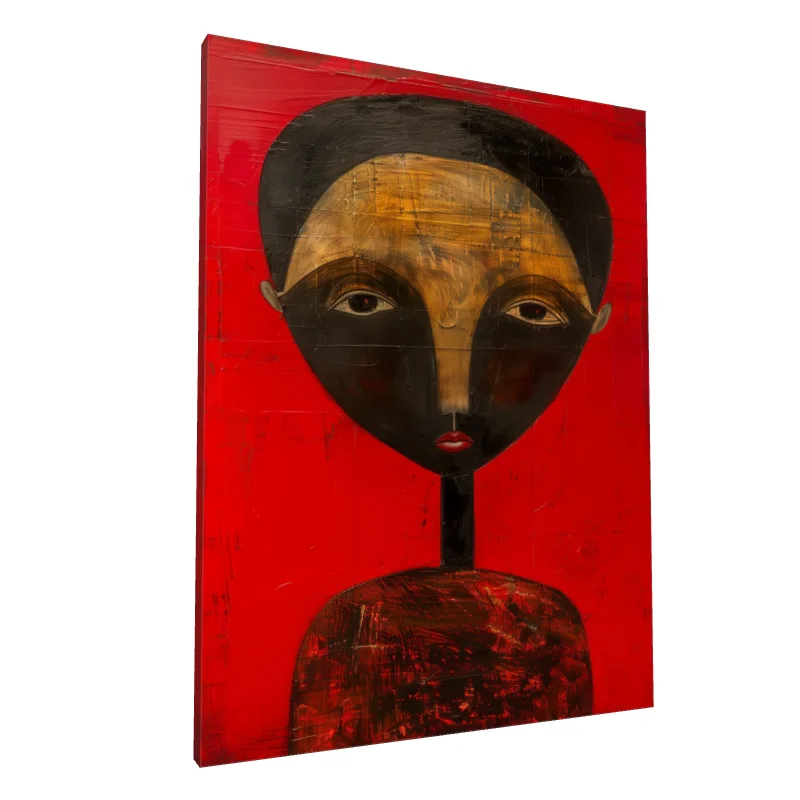 Tablou canvas: Portret Contemporan cu Influențe Africane