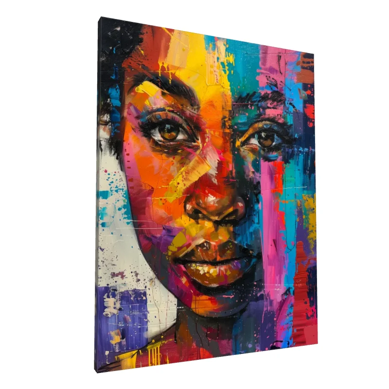 Tablou canvas: Portret African în Culori Vibrante 2