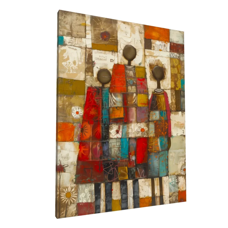 Tablou canvas: Figuri Abstracte în Stil African