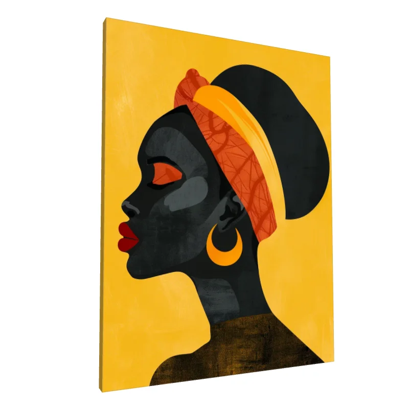 Tablou canvas: Portret de Profil în Stil African