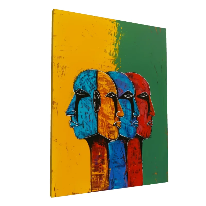 Tablou canvas: Portrete Abstracte în Stil African