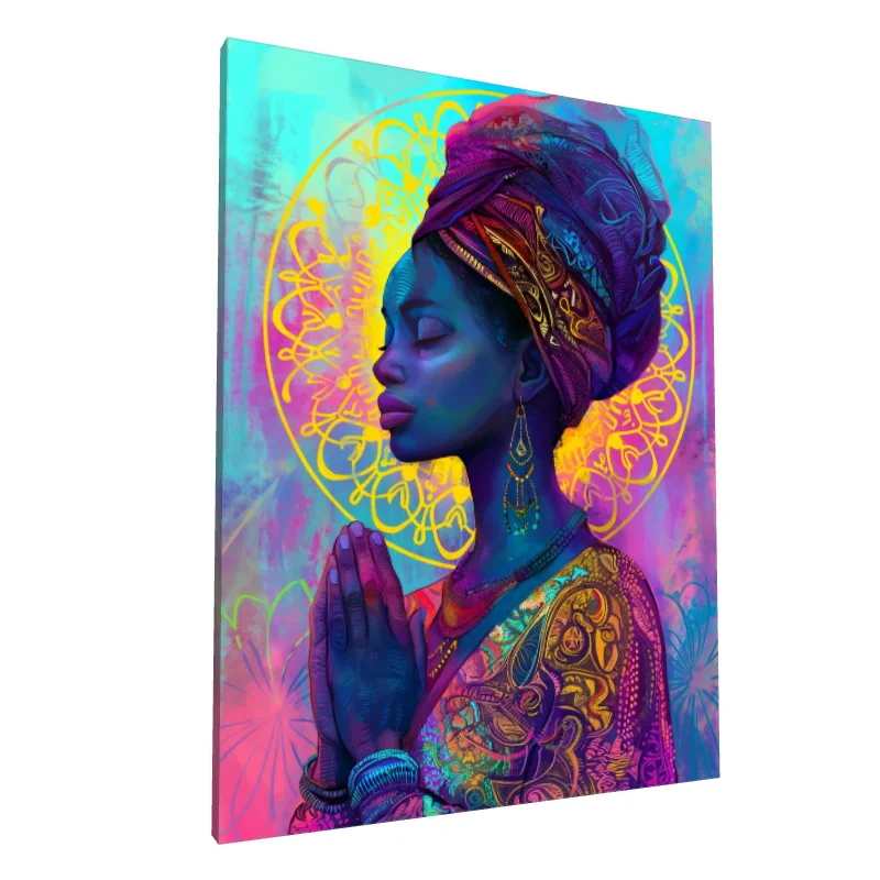 Tablou canvas: Portret African în Culori Vibrante 4