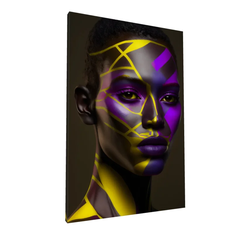 Tablou canvas: Portret Abstract în Tonuri Africane (2)