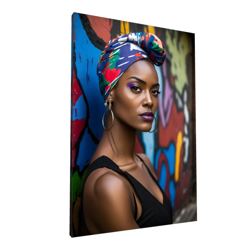 Tablou canvas: Portret Vibrant de Cultură Africană - Image 1