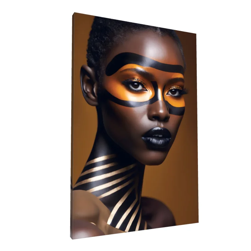Tablou canvas: Portret cu Elemente Africane - Image 1