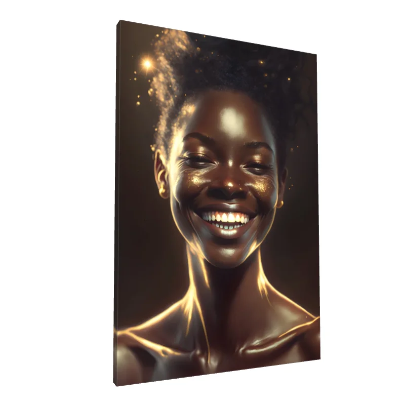 Tablou canvas: Portret Strălucitor de Cultură Africană