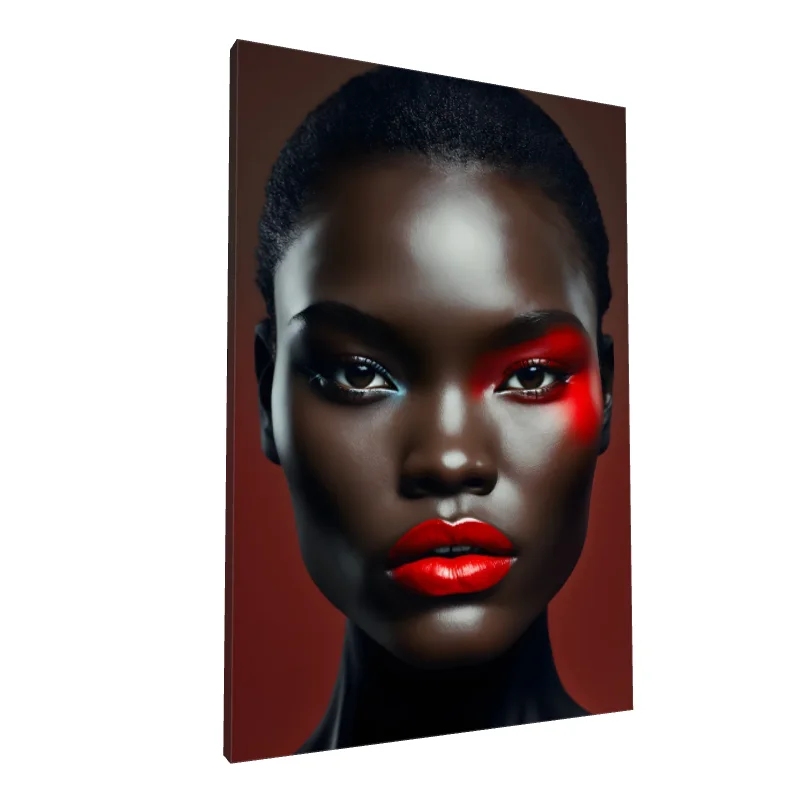 Tablou canvas: Portret Expresiv cu Accente Africane