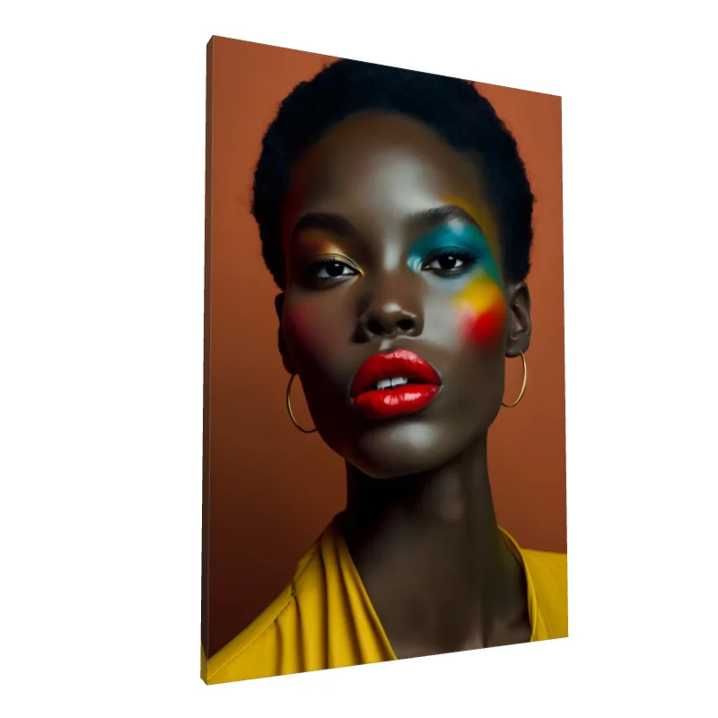 Tablou canvas: Portret Expresiv în Culori Vibrante - Image 1