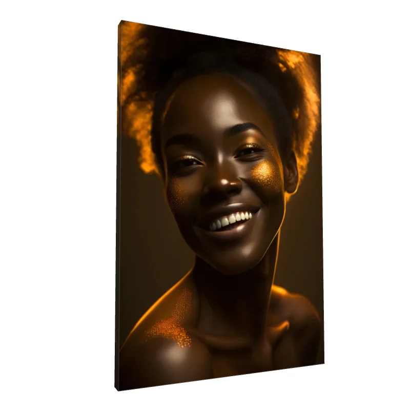 Tablou canvas: Portret Africanc în Lumină Caldă
