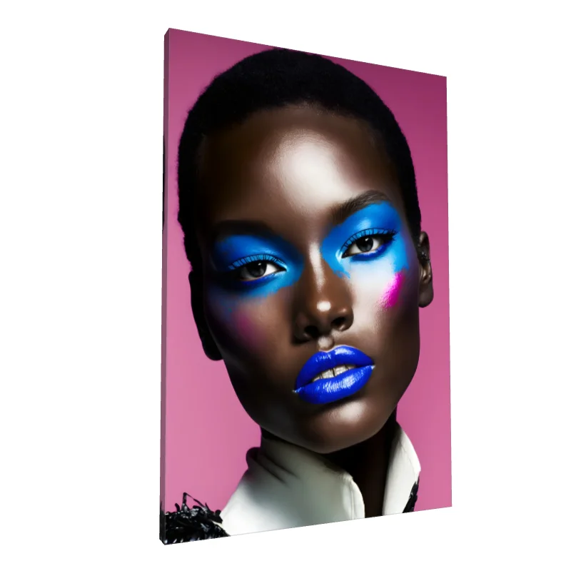 Tablou canvas: Portret Modern în Tonuri Vibrante