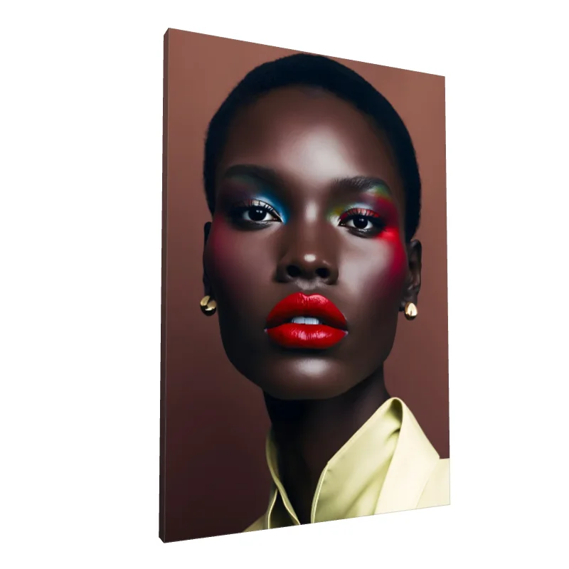 Tablou canvas: Portret Vibrant cu Influențe Africane (2)