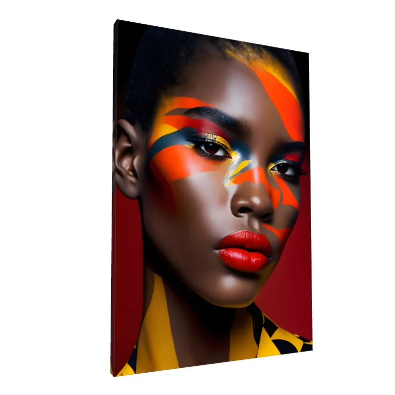 Tablou canvas: Portret African în Culori Vibrante 5 - Image 1