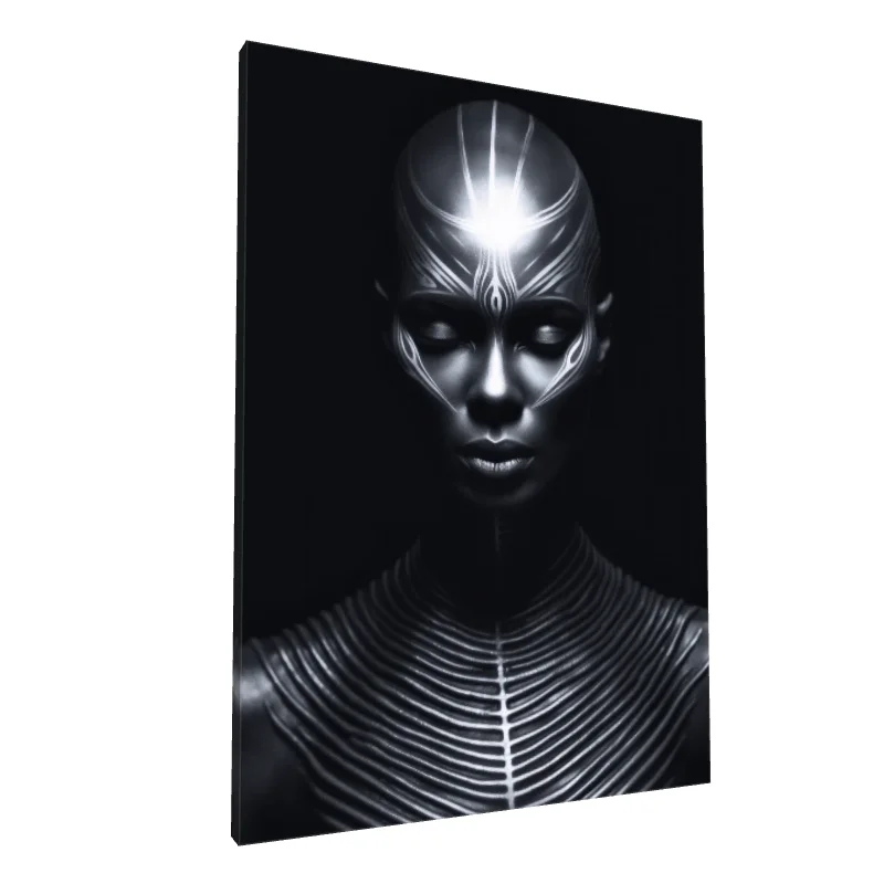 Tablou canvas: Portret Modern cu Elemente Tribale