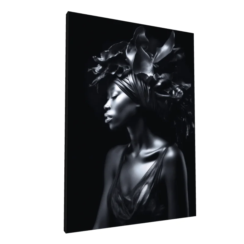 Tablou canvas: Portret Elegant în Tonuri de Negru (2)