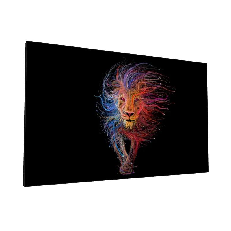 Tablou canvas: Leu Multicolor în Stil Abstract - Image 1