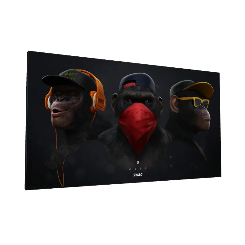 Tablou canvas: Portrete Gorile Urbane cu Accesorii - Image 1