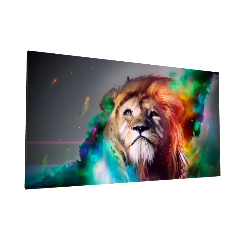 Tablou canvas: Portret Leu cu Explozie de Culoare - Image 1