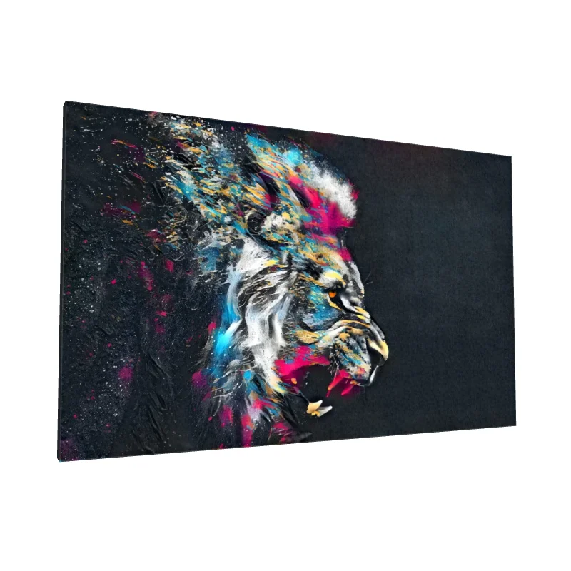 Tablou canvas: Portret Leu în Culori Vibrante - Image 1