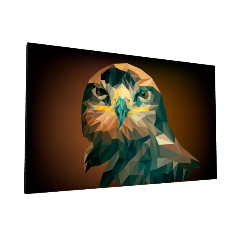 Tablou canvas: Bufniță Geometrică în Tonuri de Pământ - Image 1