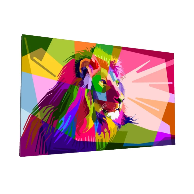 Tablou canvas: Leu în Culori Vibrante și Abstracte
