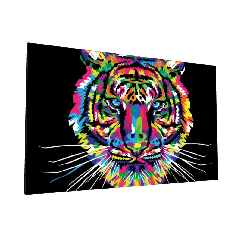 Tablou canvas: Portret de Tigru în Culori Vibrante - Image 1