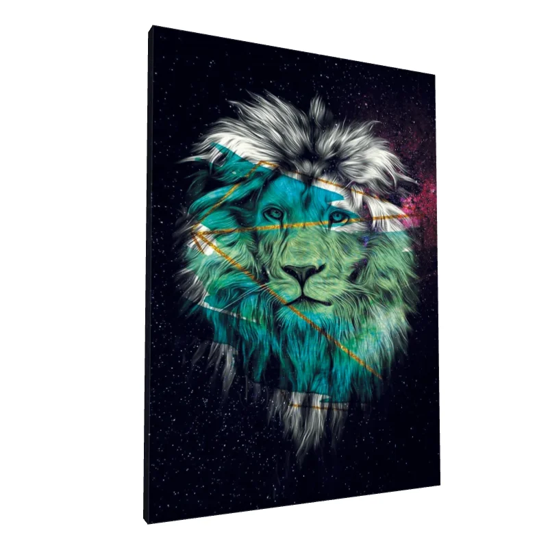 Tablou canvas: Portret de Leu în Paletă Galaxică