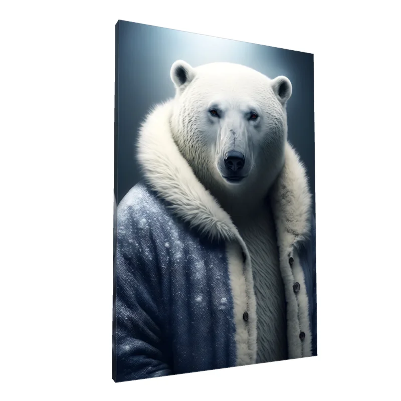 Tablou canvas: Urs Polar în Palton Elegant - Image 1