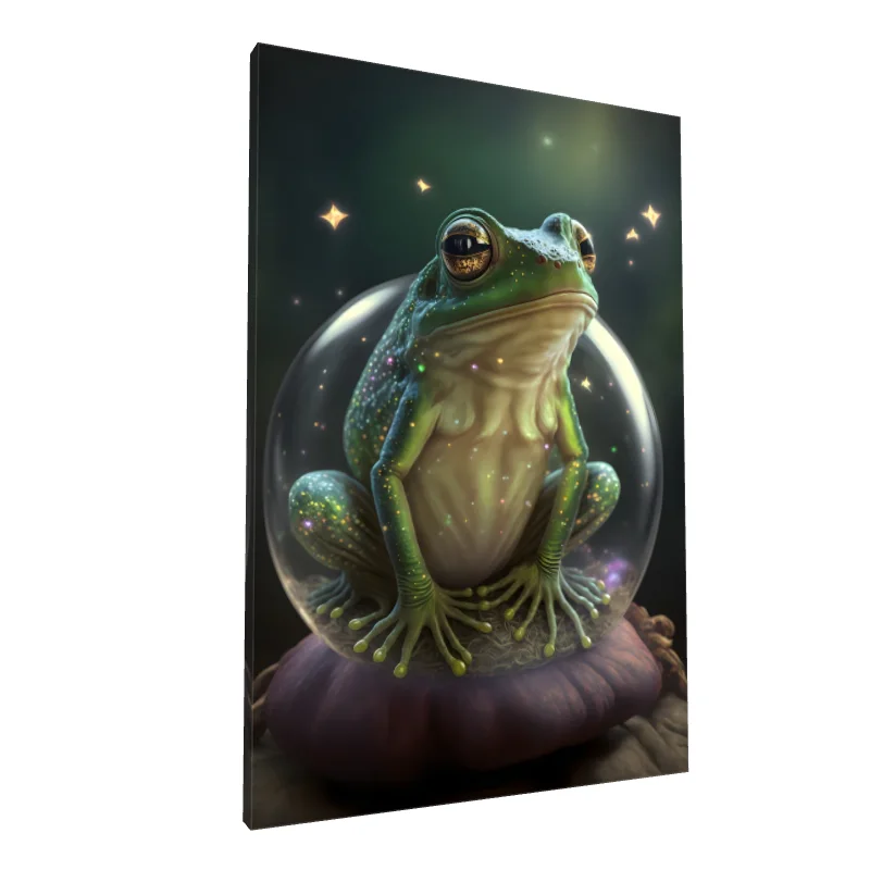 Tablou canvas: Brotac în Glob cu Sclipiri Stelare - Image 1